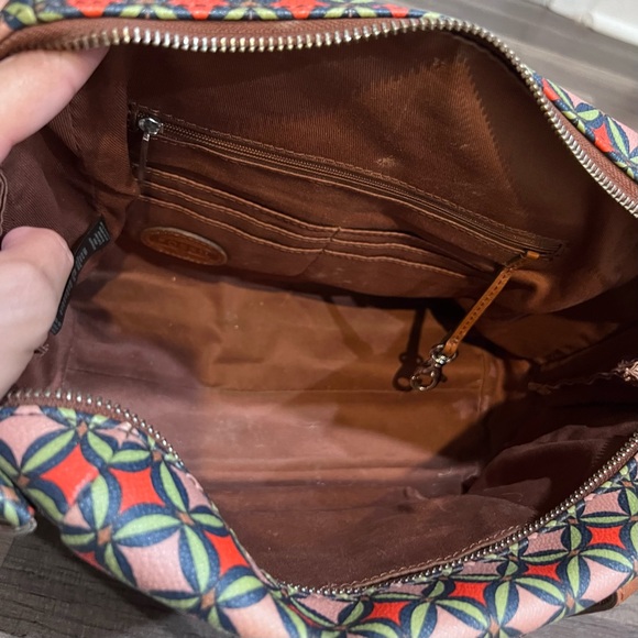 FOSSIL Sydney Signature Multi Color Geometric Patterned Satchel Handbag - Picture 7 of 9